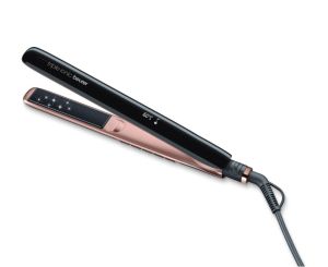 Преса Beurer HS 80 Hair straightener,triple ionic function, Magic LED display-only during operation, titanium coating, 120-200 °,memory function,safety switch-off, plate locking system,heat-resistant storage bag